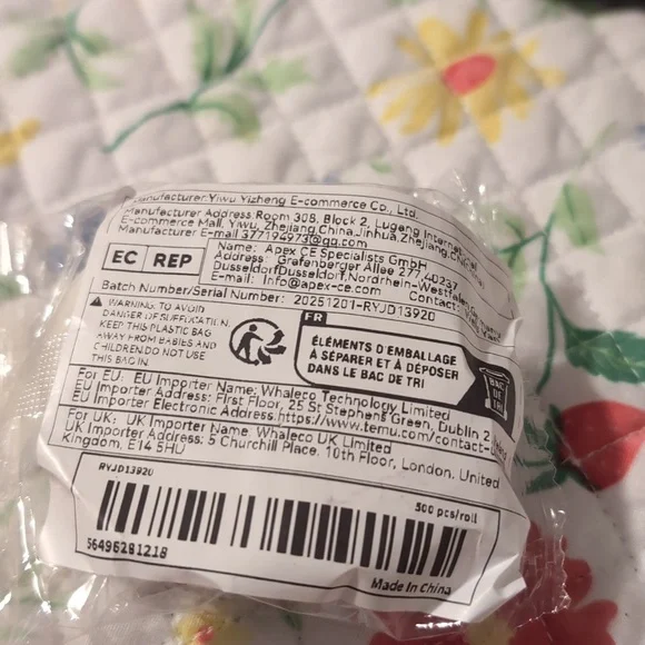 500 Count Handmade with Love Floral Design Stickers New - Picture 3 of 3